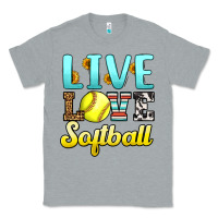 Heather Grey live love softball Classic Tee - LillyAllenDesigns