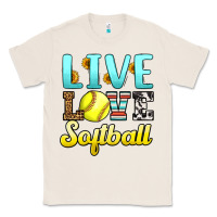 Natural live love softball Classic Tee - LillyAllenDesigns