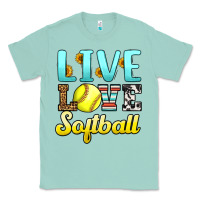 Seafoam live love softball Classic Tee - LillyAllenDesigns