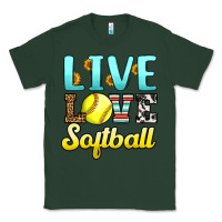 Sports Green live love softball Classic Tee - LillyAllenDesigns