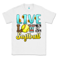White live love softball Classic Tee - LillyAllenDesigns