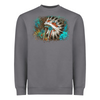 Storm indian headress sunflower leopard Heavyweight Sweatshirt - AdoDesignShop