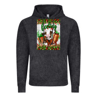 Vintage Black Christmas feeling jolly cow Vintage Hoodie - Artiststas