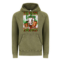 Vintage Olive Christmas feeling jolly cow Vintage Hoodie - Artiststas