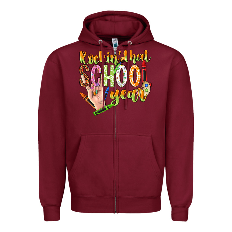 Rockin That School Year Zipper Hoodie by NancyCooperArtShop | Teevron