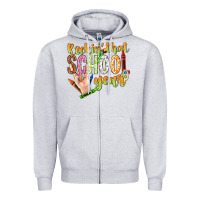 Heather Grey rockin that school year Zipper Hoodie - NancyCooperArtShop
