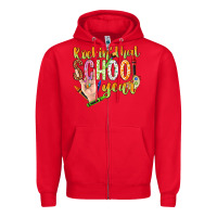 Red rockin that school year Zipper Hoodie - NancyCooperArtShop