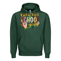 Sports Green rockin that school year Zipper Hoodie - NancyCooperArtShop