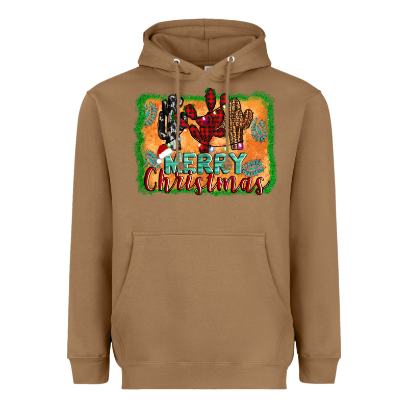 Merry Christmas Cactus Heavyweight Hoodie by Jasminsmagicworld | Teevron