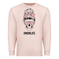 Pale Pink Pink Flower Mom Skull Premium Sweatshirt - Bettercallsaul
