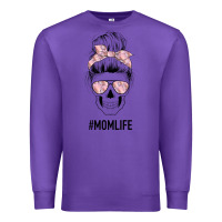 Purple Pink Flower Mom Skull Premium Sweatshirt - Bettercallsaul