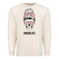 Sandshell Pink Flower Mom Skull Premium Sweatshirt - Bettercallsaul