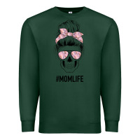 Sports Green Pink Flower Mom Skull Premium Sweatshirt - Bettercallsaul