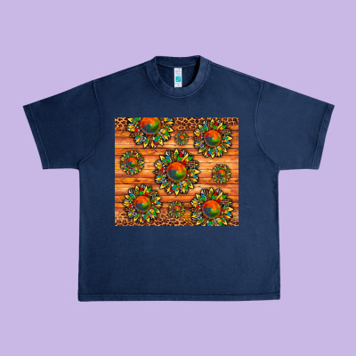 Autism Awareness Cowhide Leopard Sunflower Urban Heavy Tee Designed By Artiststas