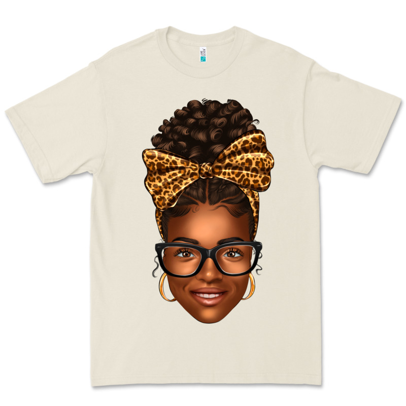 Afro Woman Messy Bun Premium Tee by texasbilliewilder | Teevron