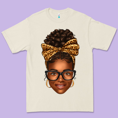 Afro Woman Messy Bun Premium Tee Designed By Texasbilliewilder