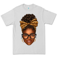 Dove Grey afro woman messy bun Premium Tee - texasbilliewilder