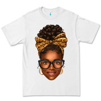 White afro woman messy bun Premium Tee - texasbilliewilder