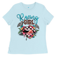 Baby Blue racing girl Ladies Tee - JahusDesignShop