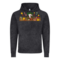 Vintage Black Christmas feeling jolly cow Vintage Hoodie - Artiststas