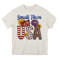 Cream small town usa Heavy Core Tee - Zillion Design Studio