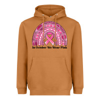 Meerkat in october we wear pink breast cancer awareness rainbow Heavyweight Hoodie - Jasminsmagicworld