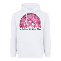 White in october we wear pink breast cancer awareness rainbow Heavyweight Hoodie - Jasminsmagicworld