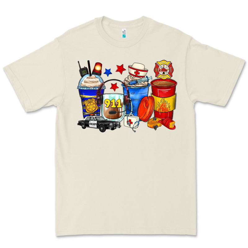 Dispatcher Coffee Cups Premium Tee by Zillion Design Studio | Teevron