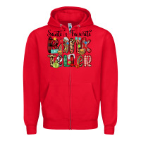 Red santa s favorite bank teller Zipper Hoodie - MaliasSmallBusiness