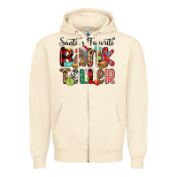 Sandshell santa s favorite bank teller Zipper Hoodie - MaliasSmallBusiness
