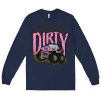 Navy let's play dirty Long Sleeve Tee - MaliasSmallBusiness
