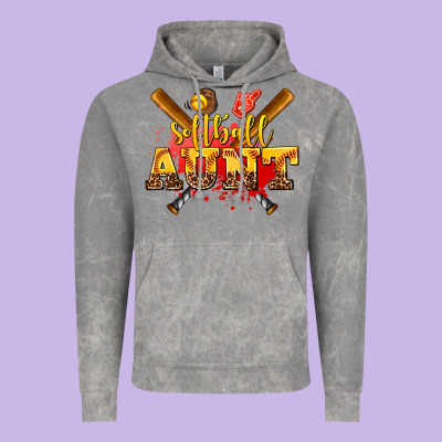 Softball Aunt Vintage Hoodie Designed By Adodesignshop
