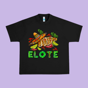 Elote Corn Sombrero Lime And  Cactus Urban Heavy Tee Designed By Adodesignshop