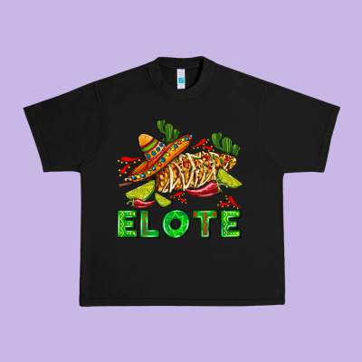 Elote Corn Sombrero Lime And  Cactus Urban Heavy Tee Designed By Adodesignshop