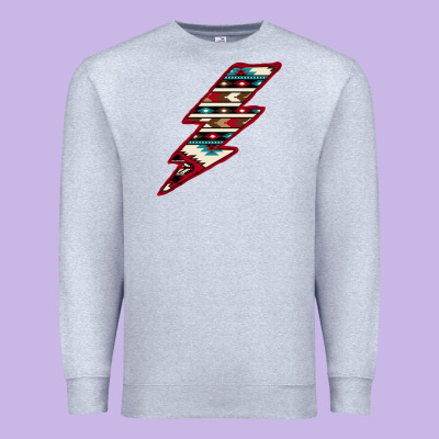 Western Aztec Pattern Lightning Premium Sweatshirt Designed By Bettercallsaul