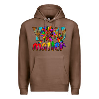 Chestnut LGBTQ+ you matter with leopard Premium Hoodie - NancyCooperArtShop