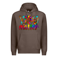Coffee LGBTQ+ you matter with leopard Premium Hoodie - NancyCooperArtShop