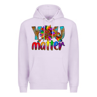 Lilac LGBTQ+ you matter with leopard Premium Hoodie - NancyCooperArtShop