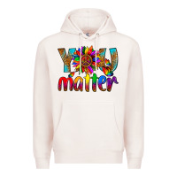 Pale Pink LGBTQ+ you matter with leopard Premium Hoodie - NancyCooperArtShop