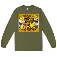 Army Green yellow hearts Long Sleeve Tee - JahusDesignShop