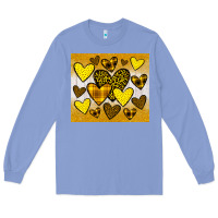Colony Blue yellow hearts Long Sleeve Tee - JahusDesignShop