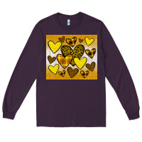 Plum yellow hearts Long Sleeve Tee - JahusDesignShop