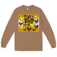 Toasted Coconut yellow hearts Long Sleeve Tee - JahusDesignShop