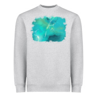 Heather Grey turquoise background Heavyweight Sweatshirt - AdoDesignShop