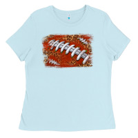 Baby Blue American football background Ladies Tee - texasbilliewilder