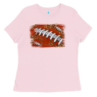 Bubblegum Pink American football background Ladies Tee - texasbilliewilder