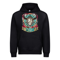 Black Mom Bull Skull Mother's Day Urban Hoodie - CowGirlArtShop