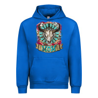Cobalt Mom Bull Skull Mother's Day Urban Hoodie - CowGirlArtShop