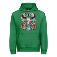 Emerald Mom Bull Skull Mother's Day Urban Hoodie - CowGirlArtShop