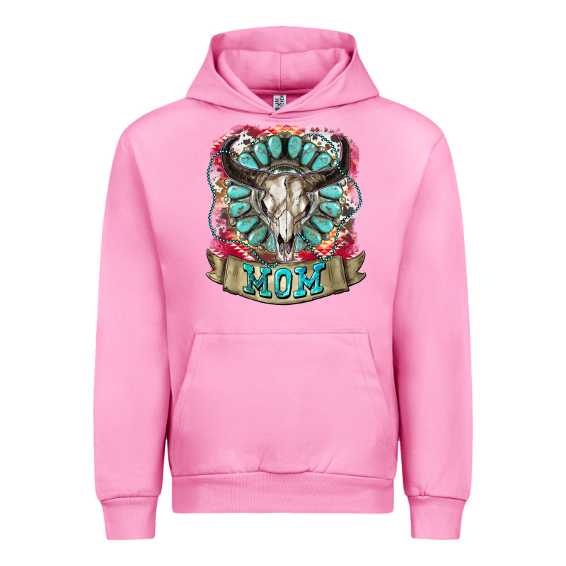 Mom Bull Skull Mother's Day Urban Hoodie by CowGirlArtShop | Teevron